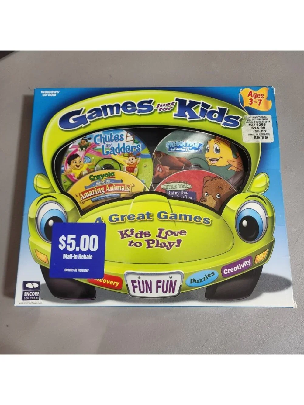 Freddi Fish 2, Chutes & Ladders, Animals Rainy Day Pc Games For Kids New Sealed